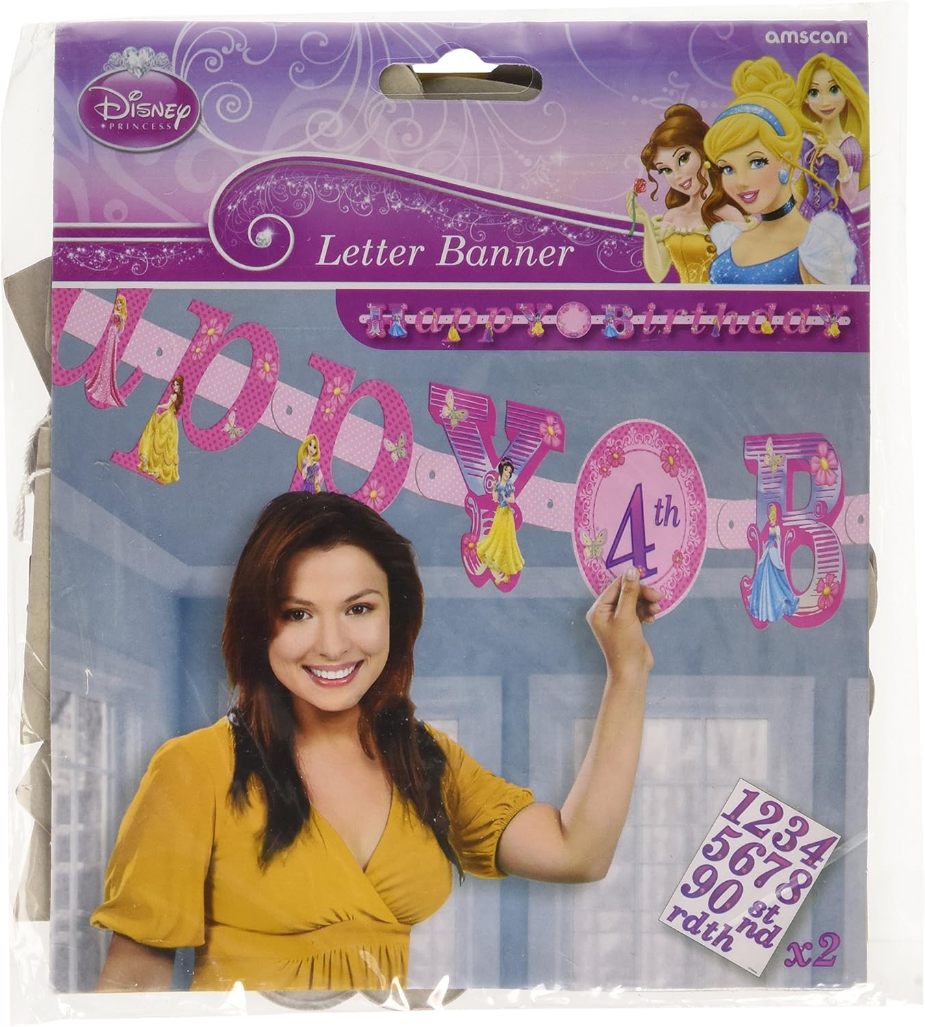Amscan Princess Add Age Letter Banner Party Accessory : Amazon.co.uk ...