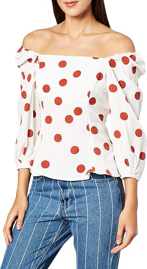 LOB Blusa Peplum de Lunares : Amazon.com.mx: Ropa, Zapatos y Accesorios