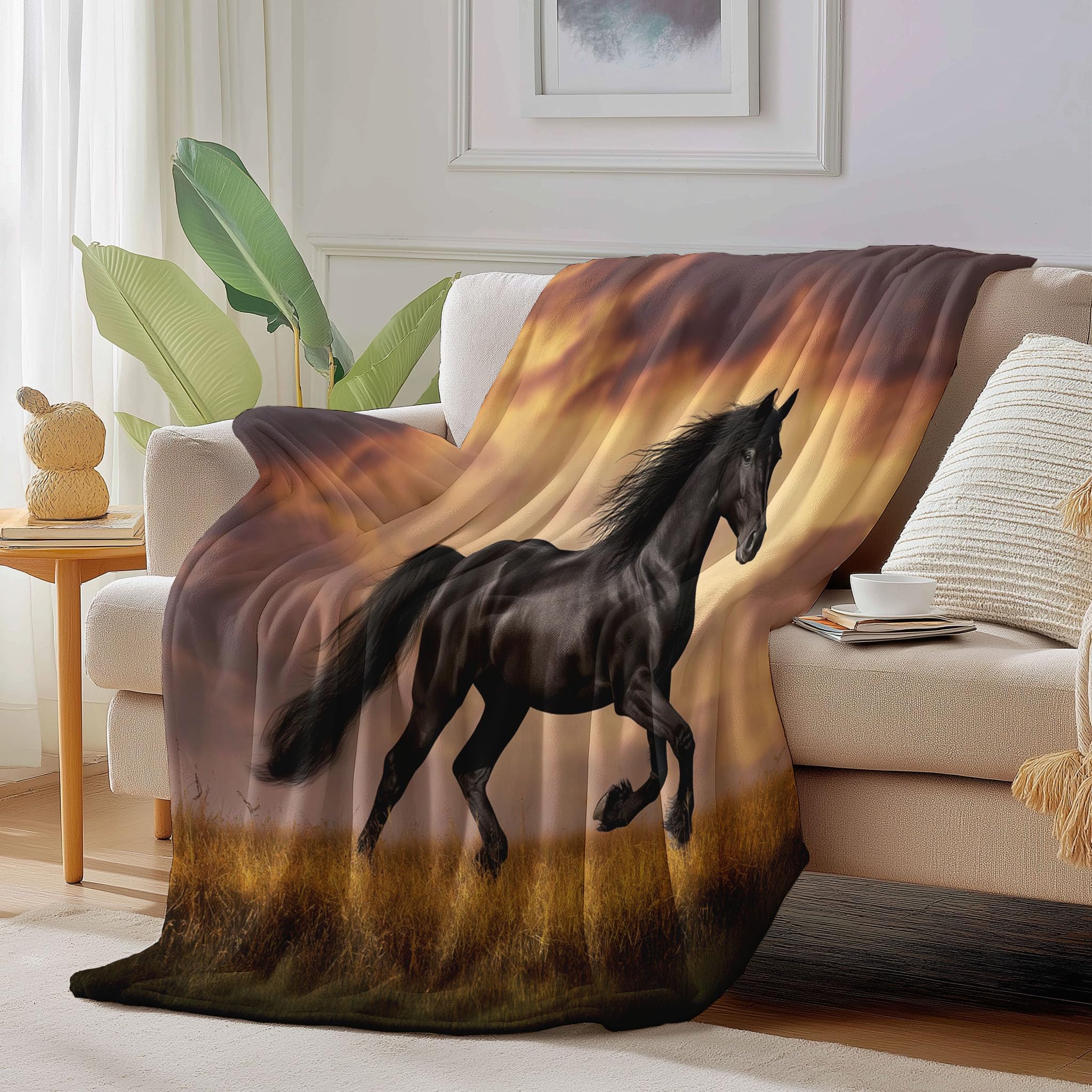 Plaid flanelle automne couverture noire 130x150cm pour lit et canapé douillet