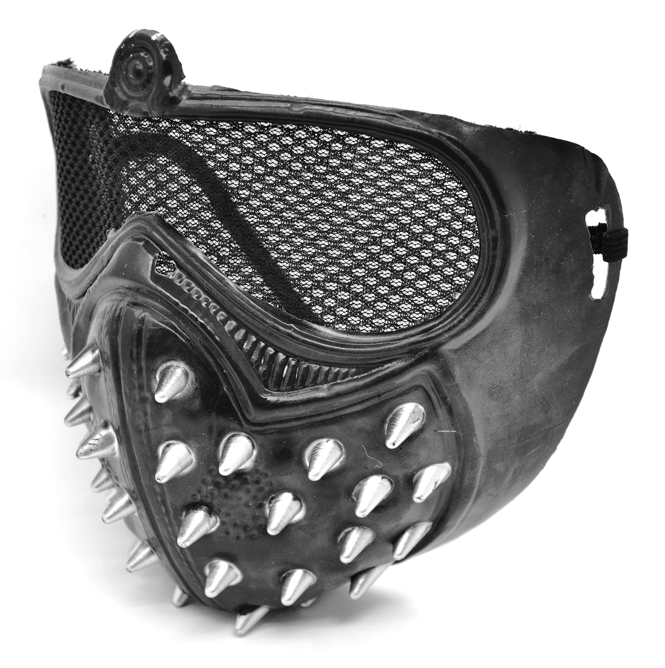 BUSHWACKA Cautillo. 3D Horror Studded Biker Mask. The Front, The Leader. Anime Halloween Party Plastic Mask. for Party Night Men