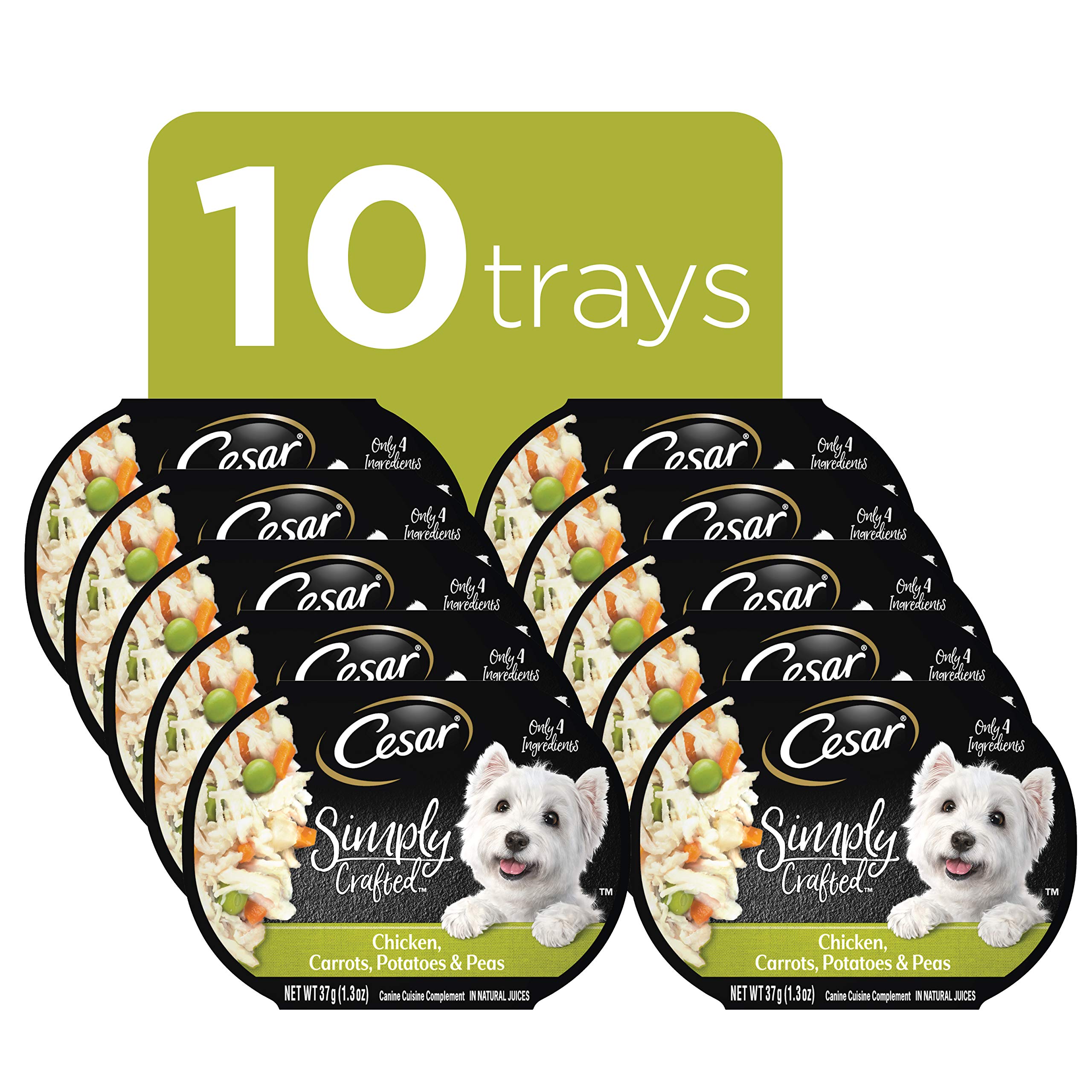 Cesar Simply Crafted Meal Topper Wet Dog Food, Pack of 10 Buy Online