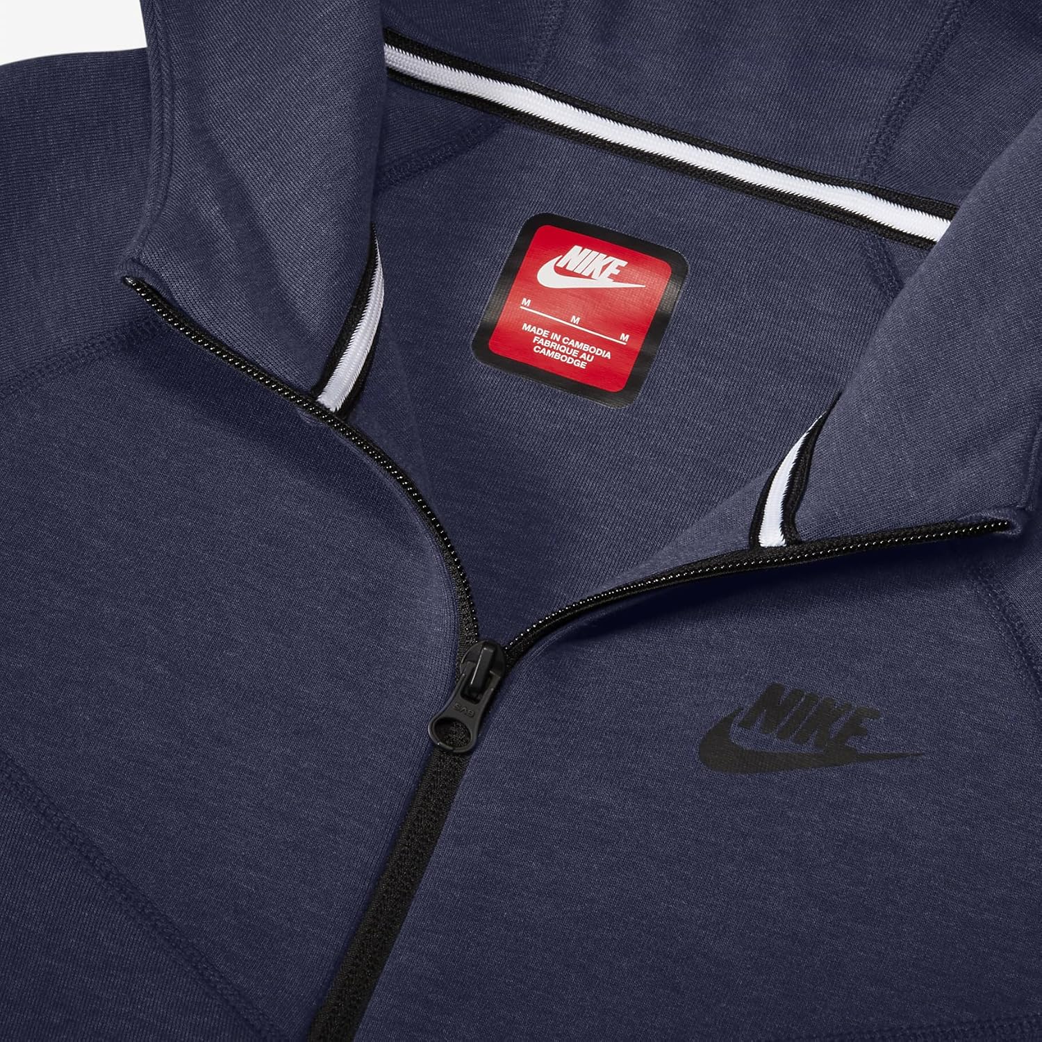 Nike Sportswear Tech Fleece Big Kids' (Boys') Full-Zip Hoodie (FD3285-473, Obsidian Heather/Black/Black) Size X-Small - Image 3