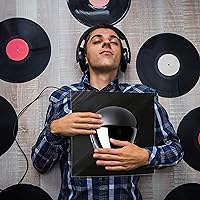 Vista 4 de Claev Outer Record Sleeves for Album Covers - 50 Clear Plastic Outer Sleeves to Protect 12" LP Vinyl Record Albums - 12.75 x 12.75 inch & 3 mil