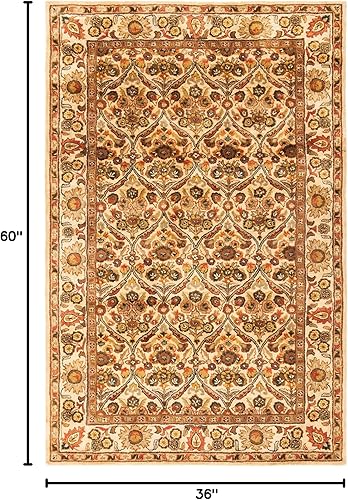 Miniatura 19 de SAFAVIEH Antiquity Collection AT51C - Alfombra de pasillo de lana tradicional oriental prémium hecha a mano, 2 pies 3 pulgadas x 8 pies