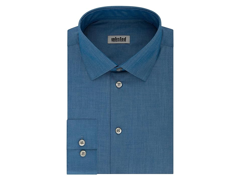 Cole Unlisted Men's Dress Shirt Regular Fit Solid (Hazy Blue