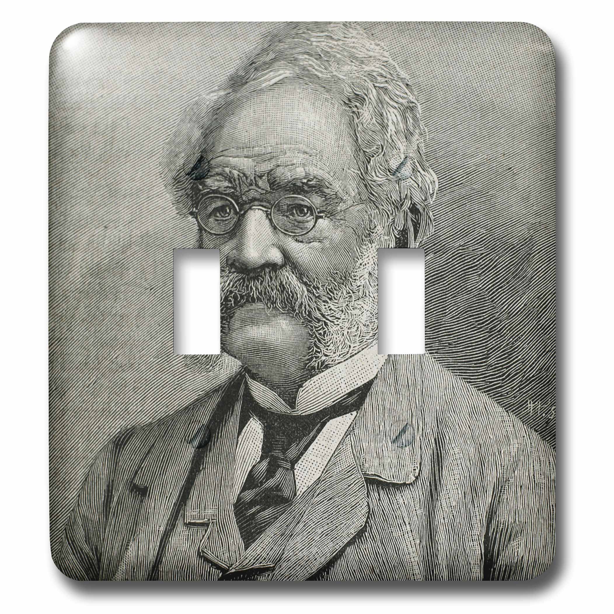 Double interrupteur à bascule Werner von Siemens pour remplacer plaque unie