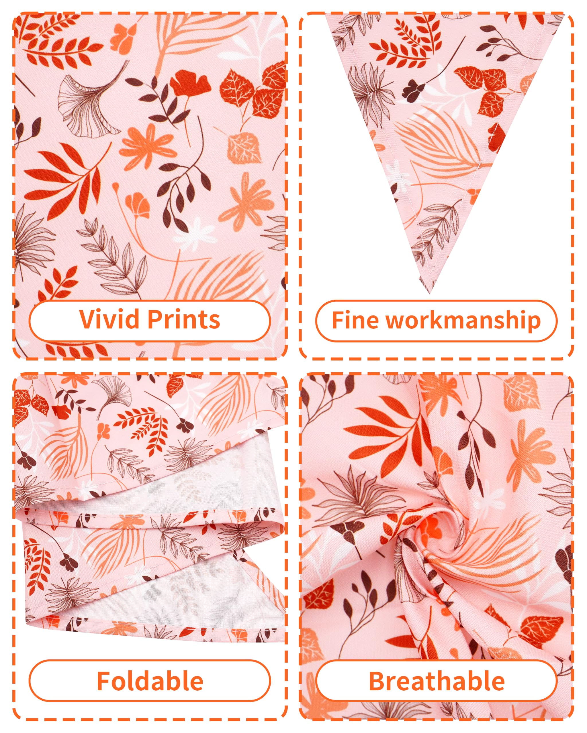 Halstücher für Hunde, Ahornblatt-Motiv, Dreieck, Halstuch, Lätzchen, Halstuch, Set für mittelgroße Hunde, Erntedankfest, Ernte, Foto-Requisiten, Zubehör, 100 Stück