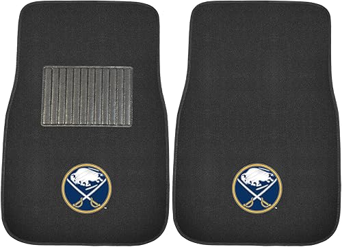 Vista 16 de FANMATS NHL - Juego de 2 alfombrillas bordadas con logotipo de equipo unisex para adultos Negro