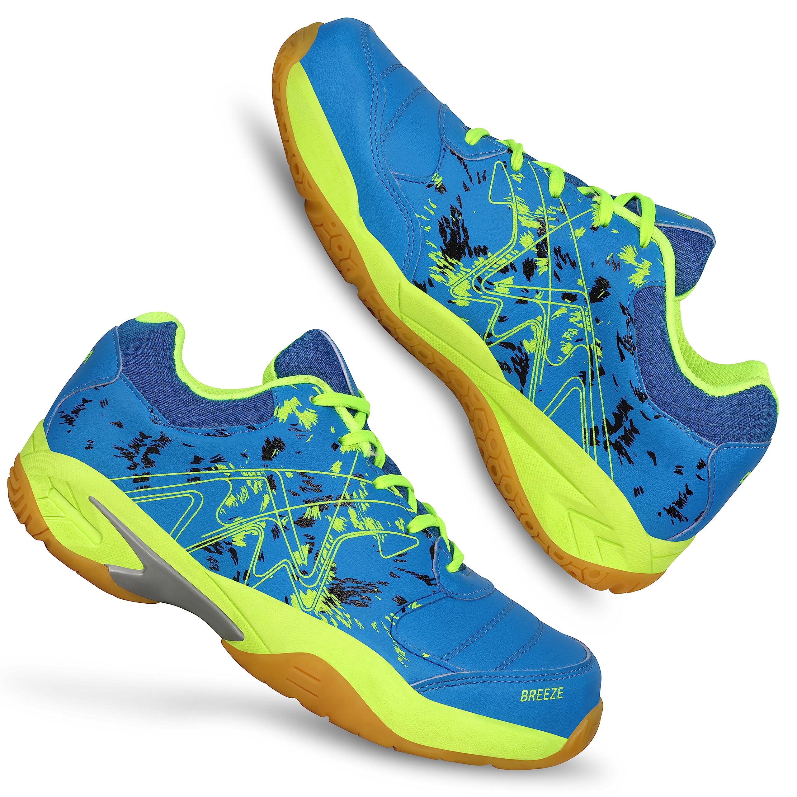 Aivin Breeze Badminton Shoes for Men/Sports and Athletic Footwear with Upper Synthetic/Comfortable Badminton Shoes (Blue) UK-4 (B0C943RB6C) Amazon Price History, Amazon Price Tracker