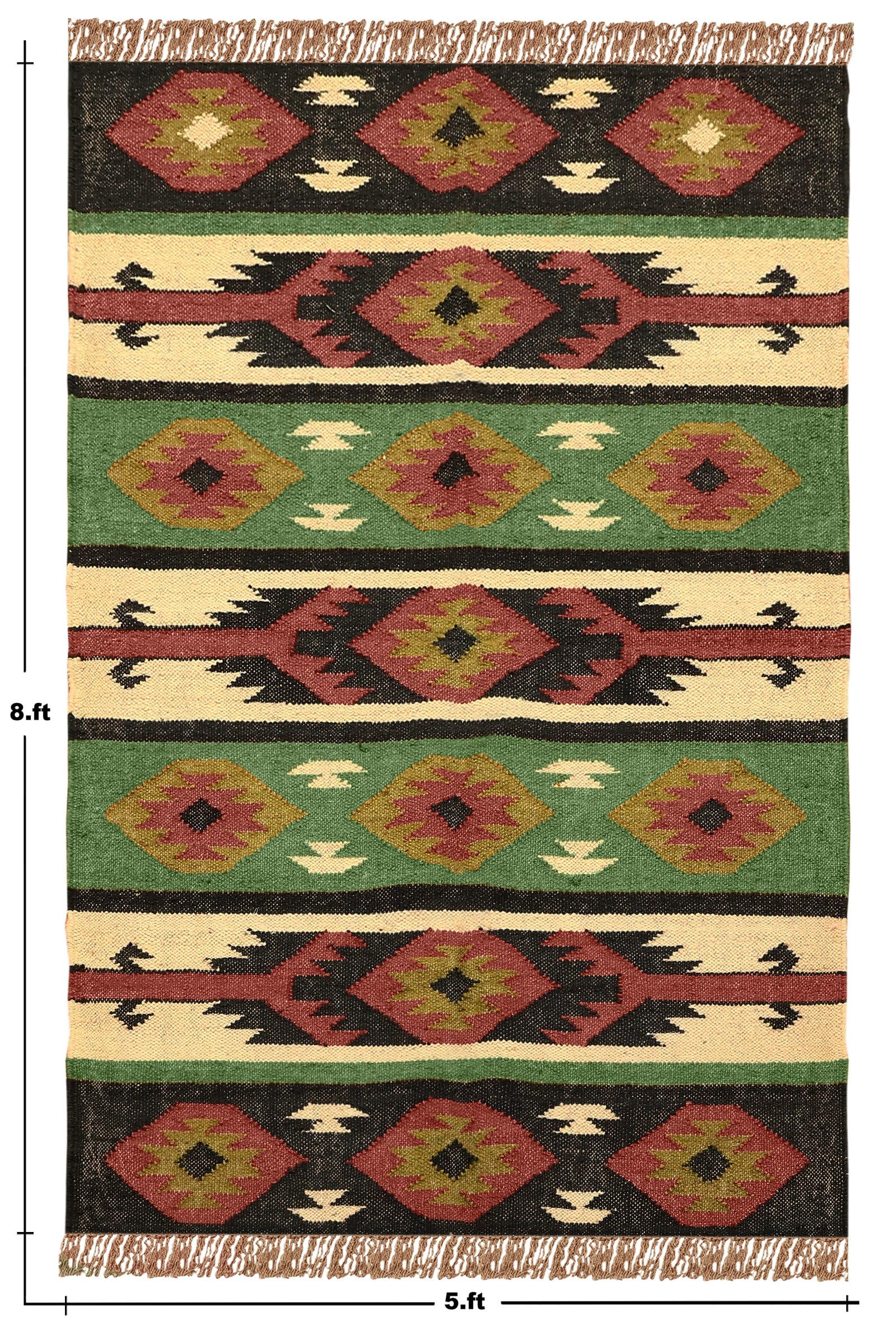 Wytrzymały kwadratowy dywanik 20 x 20 cm - ręcznie tkany zielony i wielorazowy płaski wełniany dywan jutowy do wewnątrz/na zewnątrz obszar o dużym natężeniu ruchu sypialnia kuchnia jadalnia