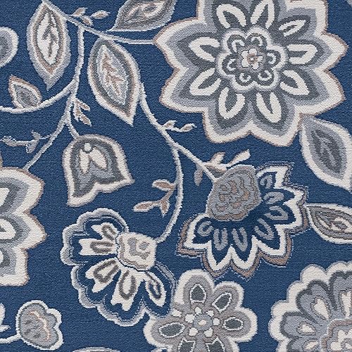 Miniatura 8 de Tayse Alfombra moderna azul marino grande de 8 x 10 pies de 8 x 10 pies, para sala de estar, comedor, dormitorio, cocina, entrada, contemporánea,