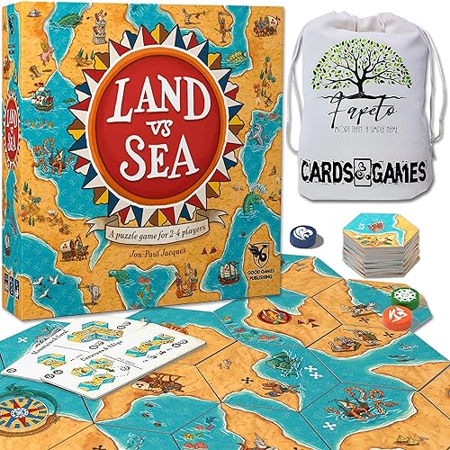 Paquete de bolsa con cordón y fichas en blanco compatibles con juego de mesa Land vs Sea