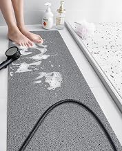 OTHWAY Shower Mat Non Slip Without Suction Cups, Quick Drying Bathtub Mat Non Slip for Shower Bathroom, PVC Loofah Shower Mat for Wet Areas (Grey)