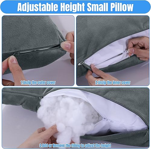 Miniatura 8 de HOMBYS Almohada ajustable que eleva las piernas, almohadas de elevación de piernas de espuma de alta densidad para después de la cirugía, almohada