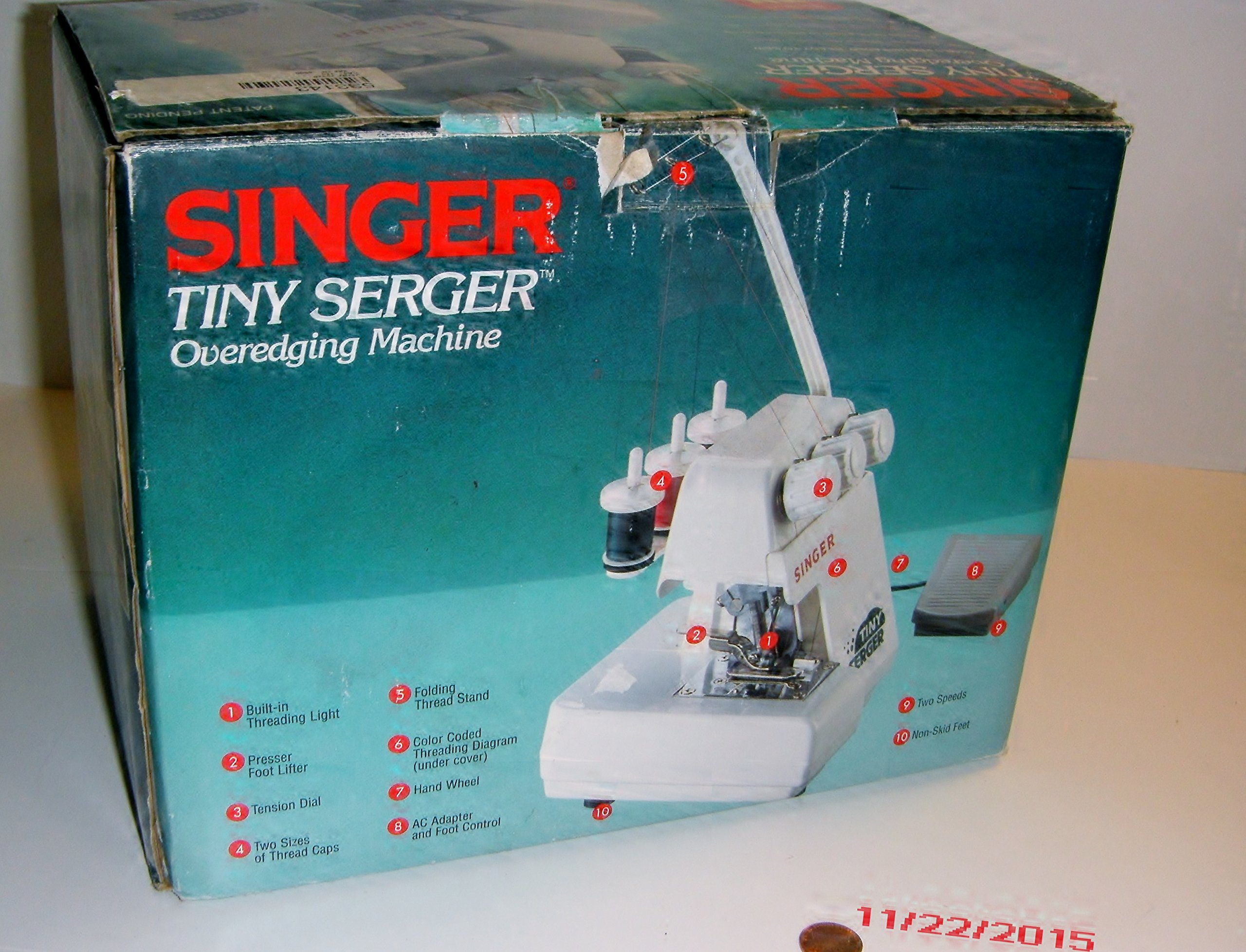 Singer Tiny Serger Overedging Machine come ready to sew