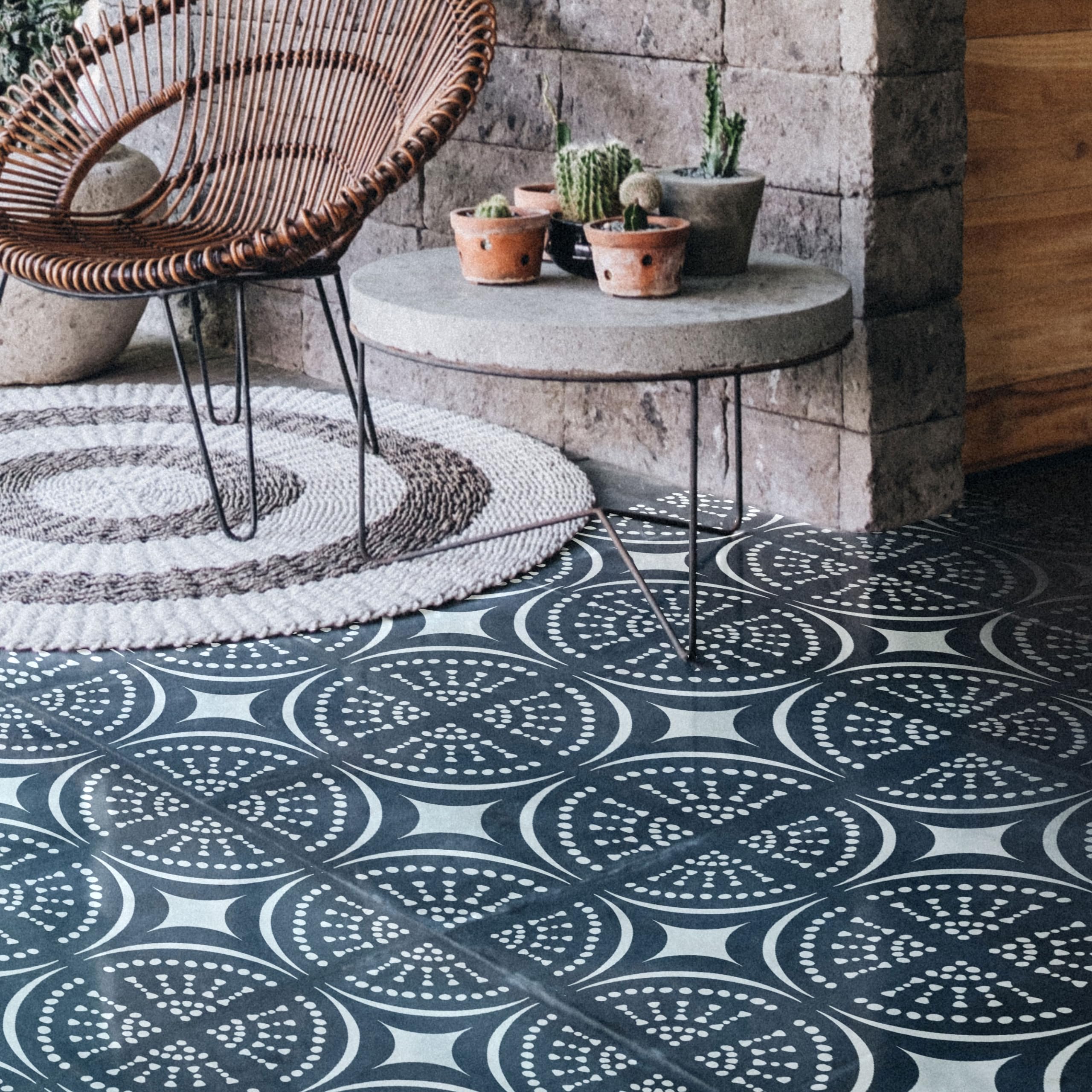 Moroccan Floor Tile Stencil