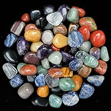 HindCraft Mix Crystals Tumble Stones Bulk Set | 13-pcs Healing Gemstones for Crystal Healing, Good Luck Charm, Craft & Home Decor | Tumbled Collection Pocket Stones, Size 20-25mm
