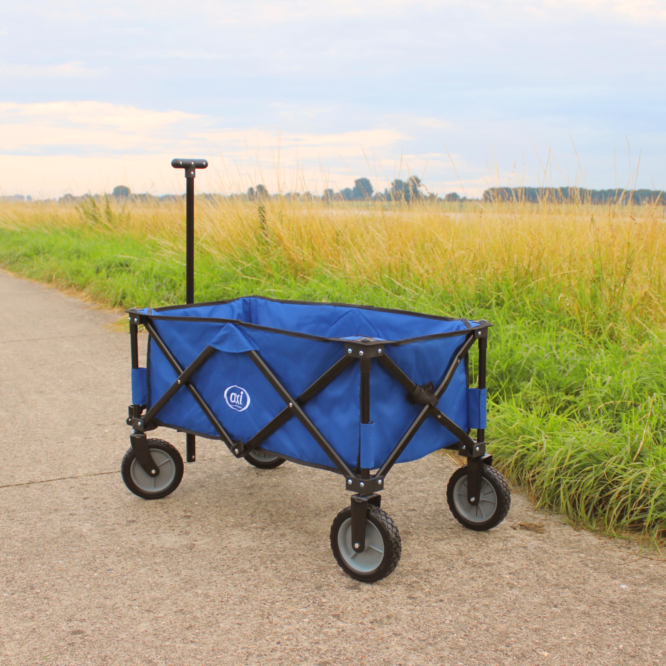 AXI AB110 Faltbarer Bollerwagen Blau | Faltwagen/Gartenwagen/Handwagen