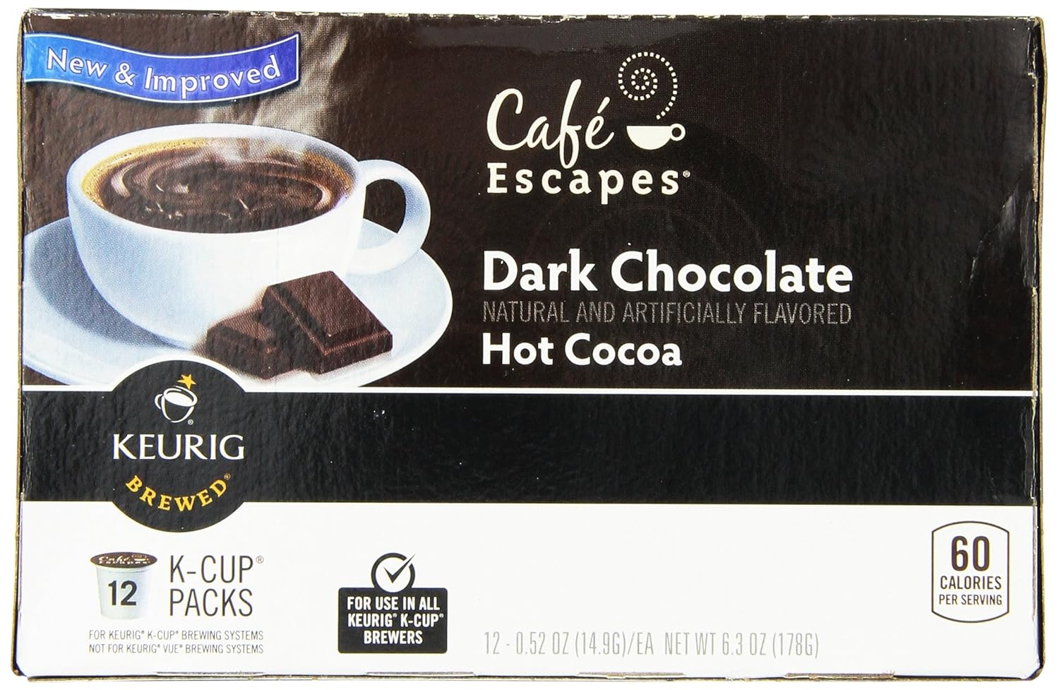 Cafe Escapes Flavored Hot Chocolate K Cups Keurig 40-Pack Cafe