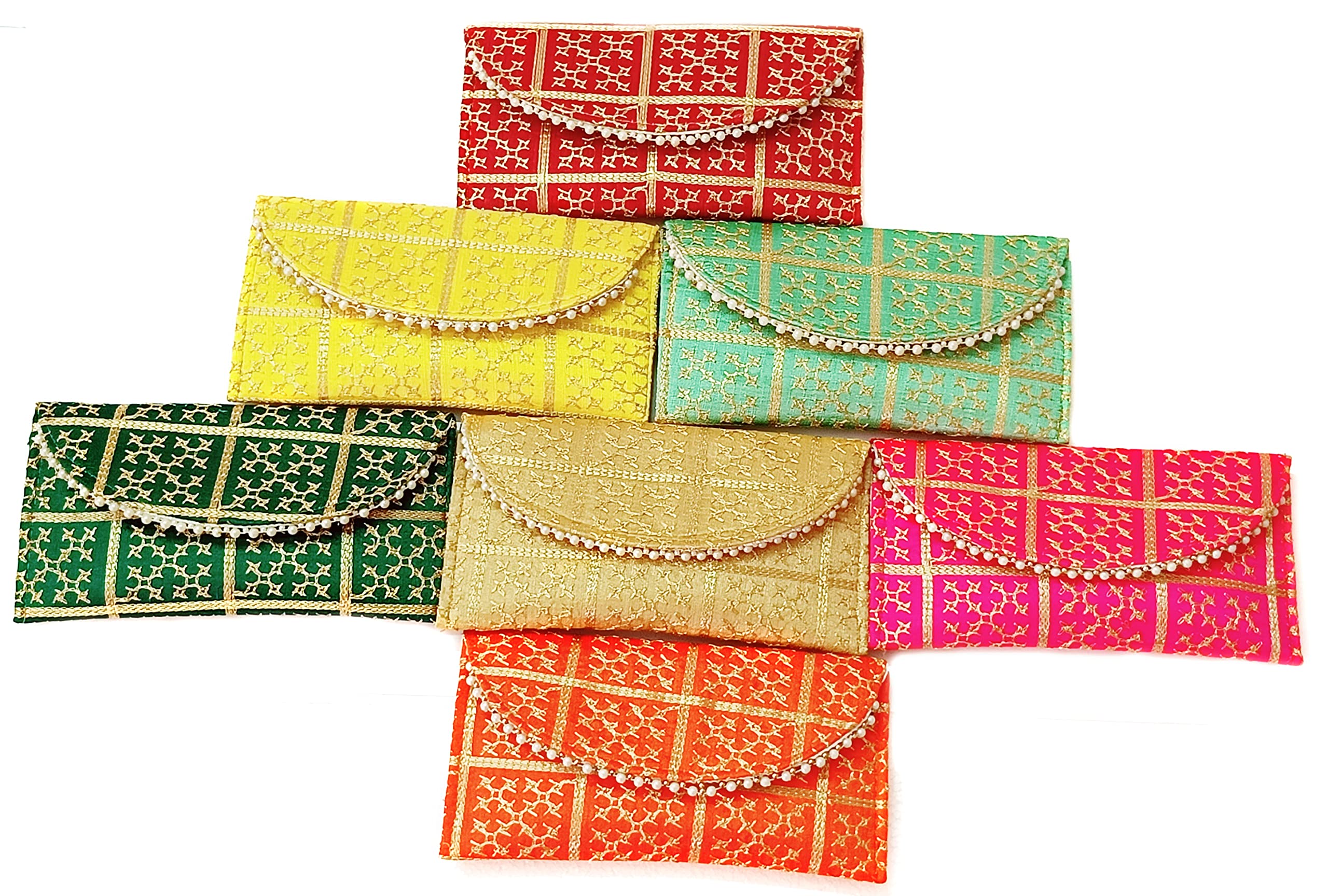 Trendifly Embroidery Checks Design Wedding return gift Clutch women wholesale bridal Traveling potli bag with Zipper for Ladies Baby Shower Shagun Purse Gifting Haldi Mehandi (Set Of 20) (B0C34627JS) Amazon Price History, Amazon Price Tracker