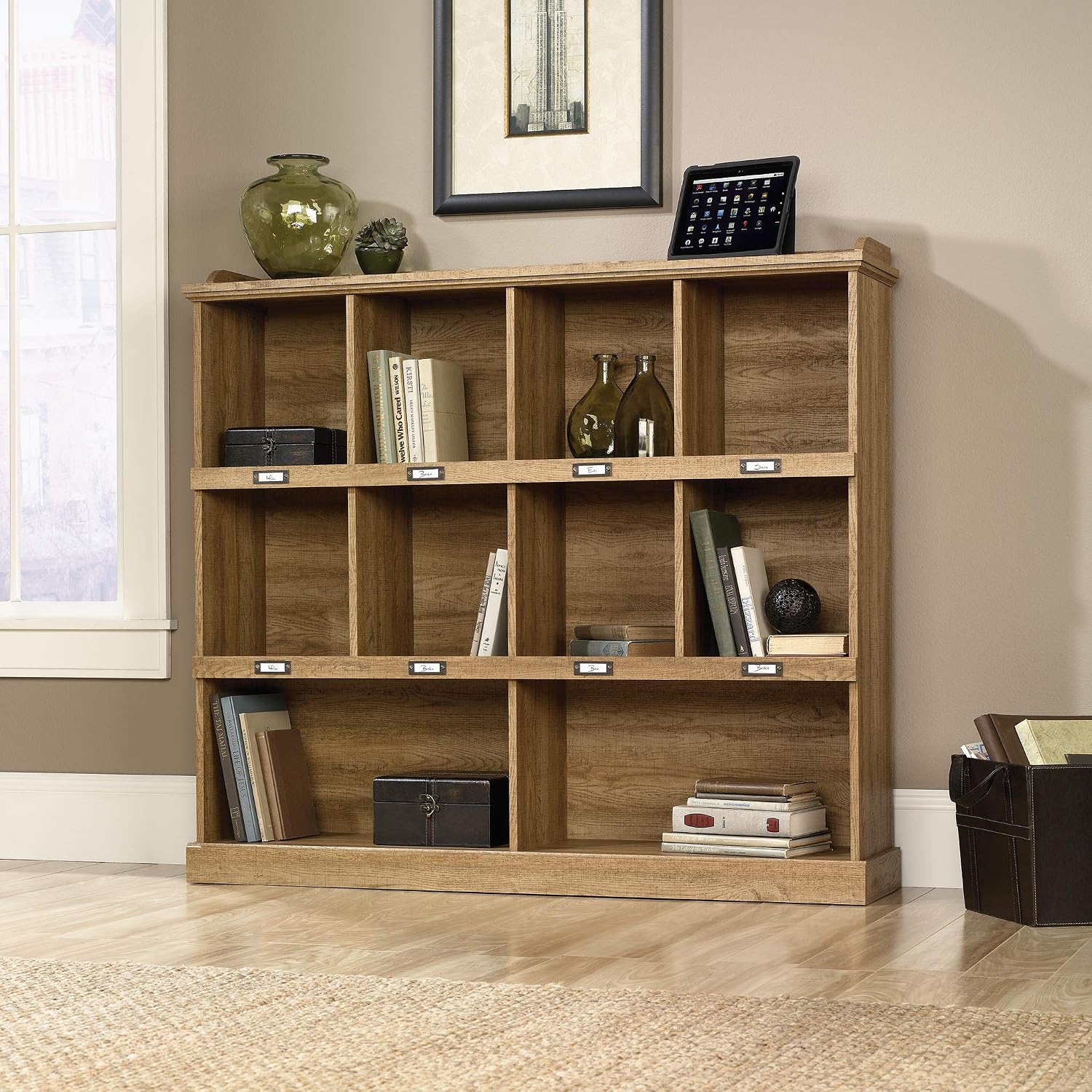 Sauder Barrister Lane Bookcase, Scribed Oak finish