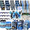 84Pcs Gaming Party Bag Fillers for Kids Video Game Party Favours Invisible Ink Pen Notebook Silicone Bracelet Keychain Stamp Luminous Stickers Gift Bags Gamer Birthday Party Bags Fillers for Kids Boys