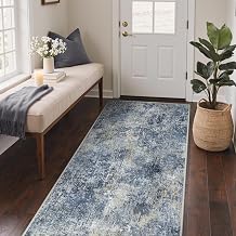 GENIMO Rugs Living Room Washable, Rugs for Bedroom 80x150cm, Blue