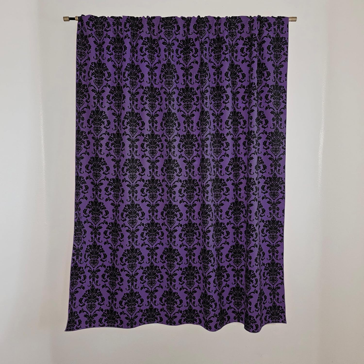 lovemyfabric Floral Damask Print Poplin Window Curtain Panel/Stage Backdrop/Photography Backdrop 58" Wide (120" Tall, Beige)