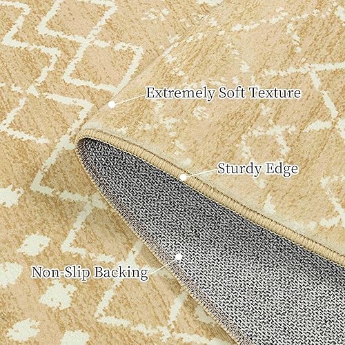 Miniatura 2 de OJIA Alfombras marroquíes lavables de 5 x 7 pies, ultra suaves, antideslizantes, bohemias, para sala de estar, alfombra de área grande, alfombra