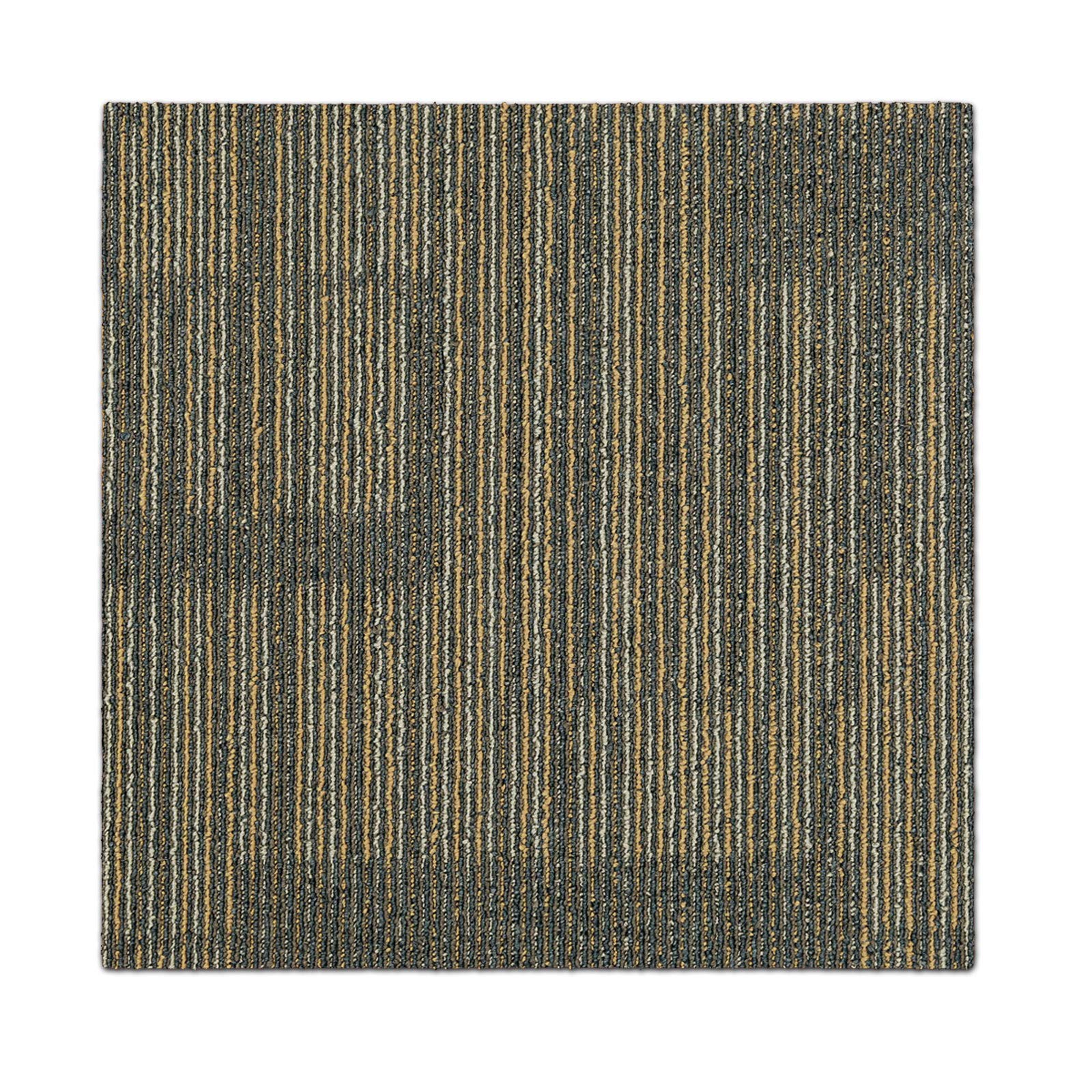 casa pura Design Teppichfliesen Linz 50x50 cm selbstliegend - 6 m² Set - strapazierfähiger Teppich Bodenbelag mit hochwertigem Schlingenflor - antistatisch mit Bitumen Rücken (Beige, 24 Stück)