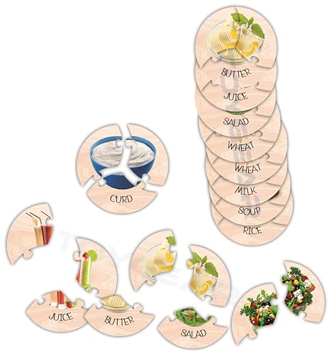 Image of Best Food Wooden Lock Board with 3 Functional Locks, Best for Mothers Knowledge, Which Food Give Your Kids, Montessori Educational Puzzle Toy for Kids -Great for Sensory & Practical Life Play