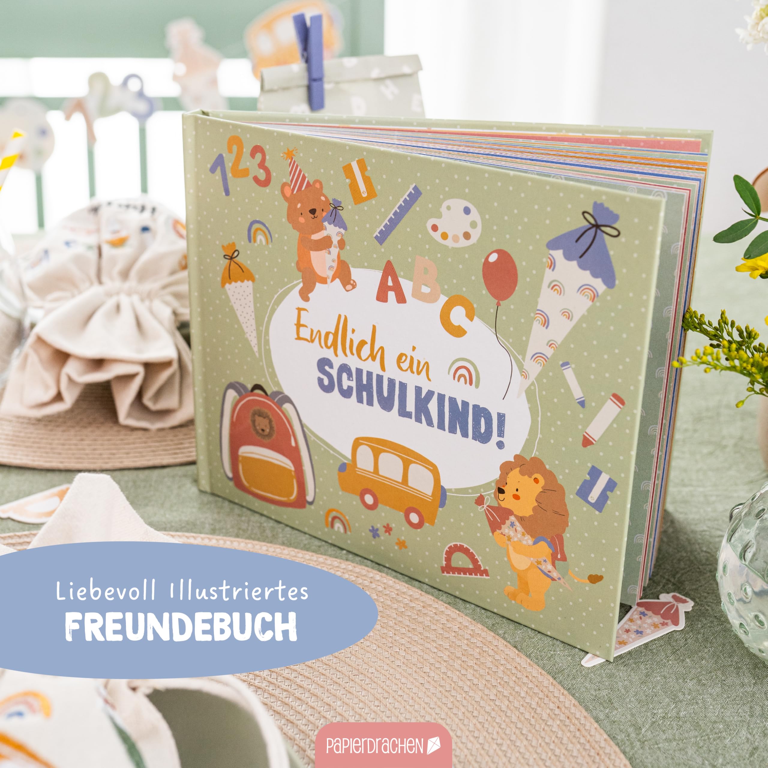 Papierdrachen GmbH Papierdrachen High-quality friendship book for children perfect for school colourful… - Image 2