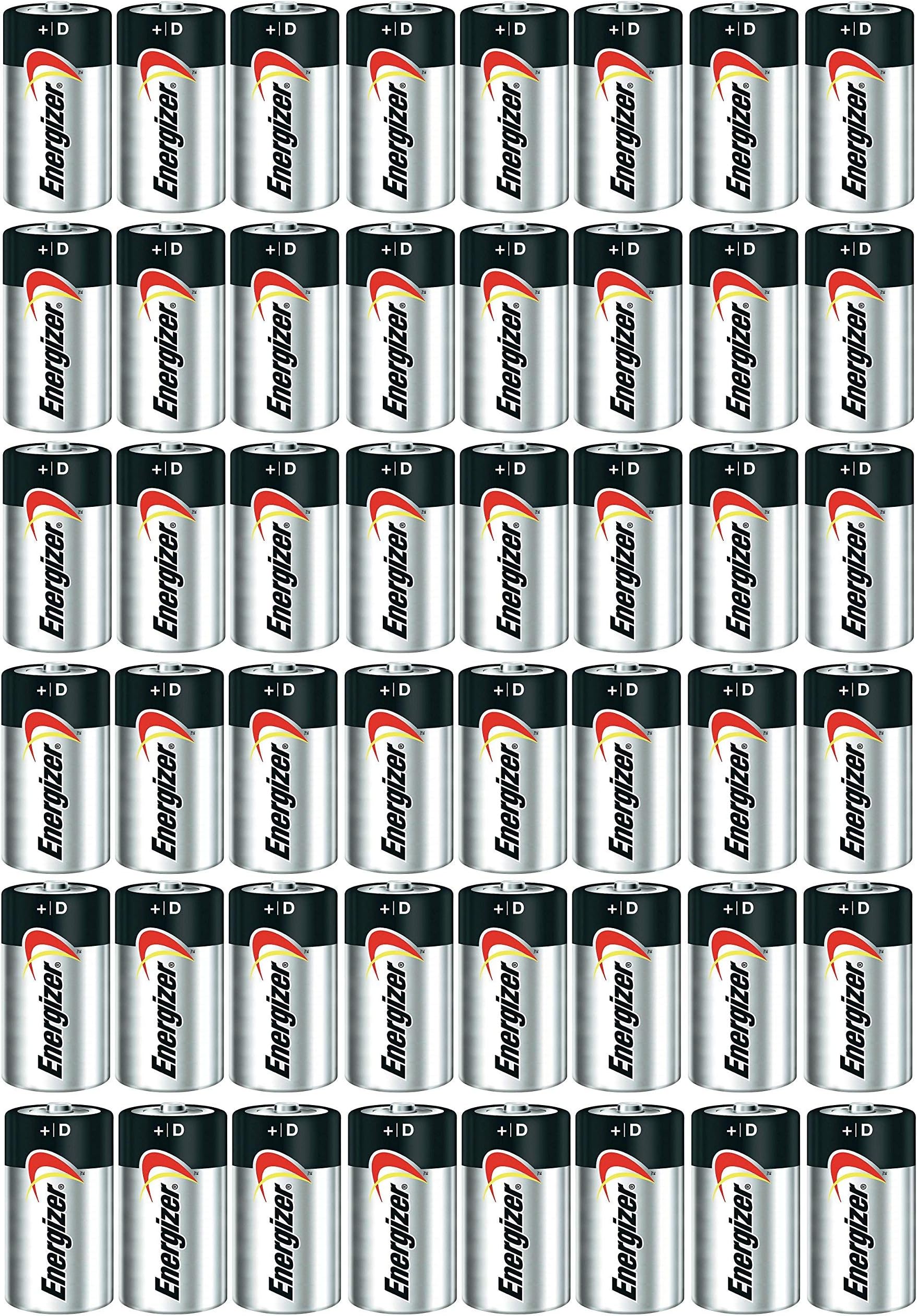 E95 Max ALKALINE D BATTERY Made in USA Exp. 12-2024 or later - 48 Count
