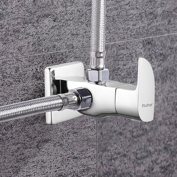 Ruhe Pristine Faucet/Tap | Angle Cock Two Way Faucet/Tap for Connecting Washing Machines | Dishwashers, Hand Showers & Health Faucets | Chrome Finish