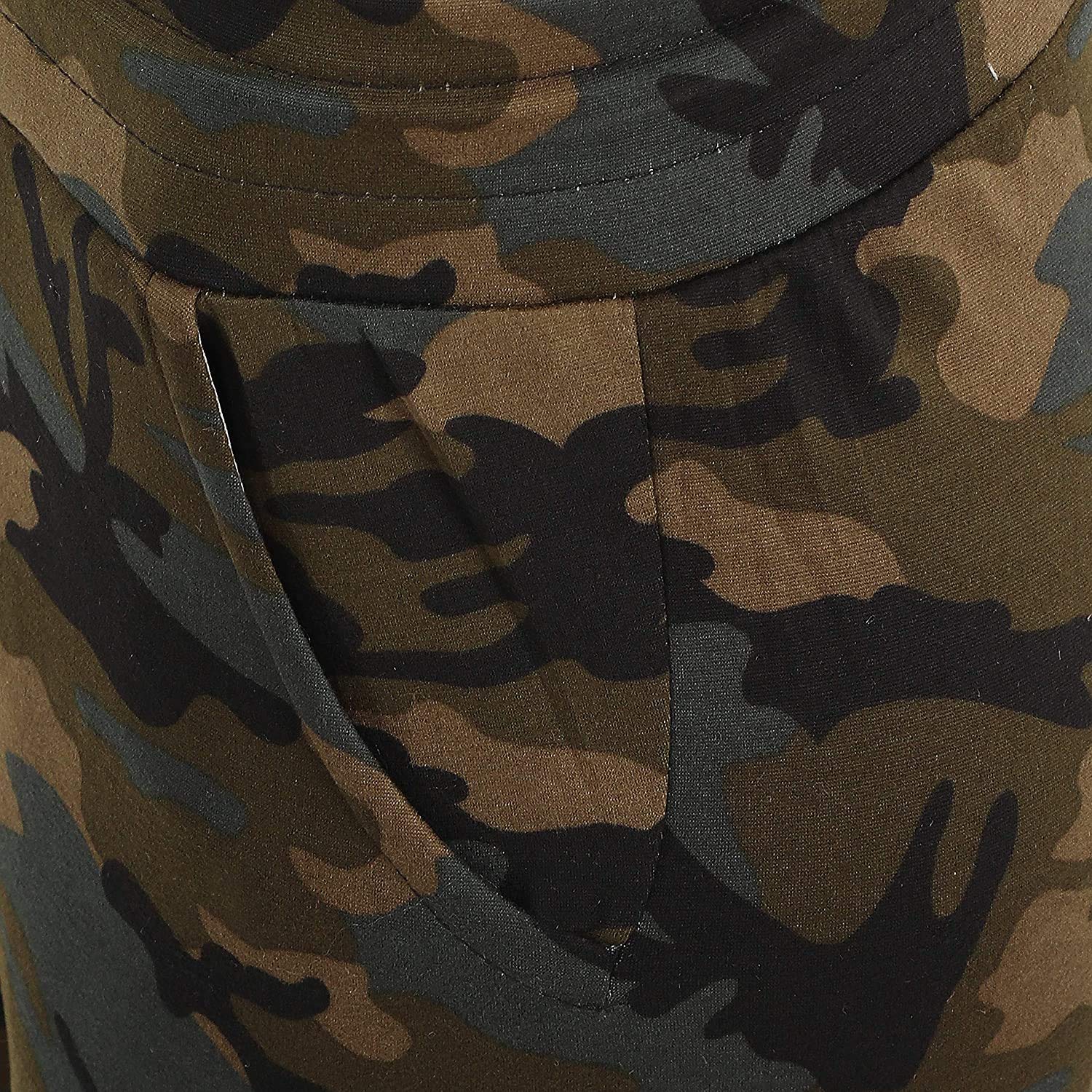 INFISPACE® Winters Girl's Thermal Army Camouflage with Thick Fur Layer Inside (32, Dark Green) - Image 5 thumbnail