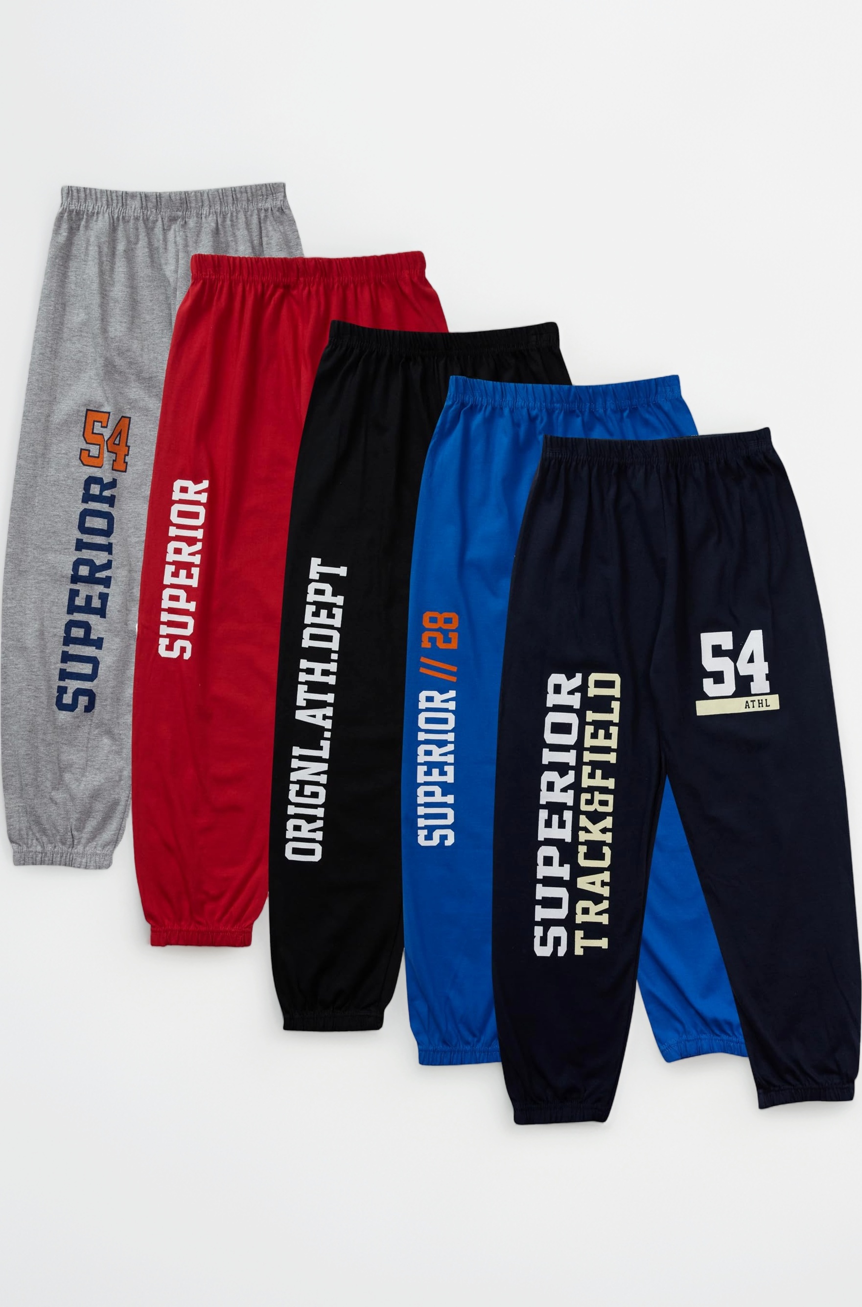 T2F Boy's Cotton Regular Fit Printed Track Pant (Pack of 5)