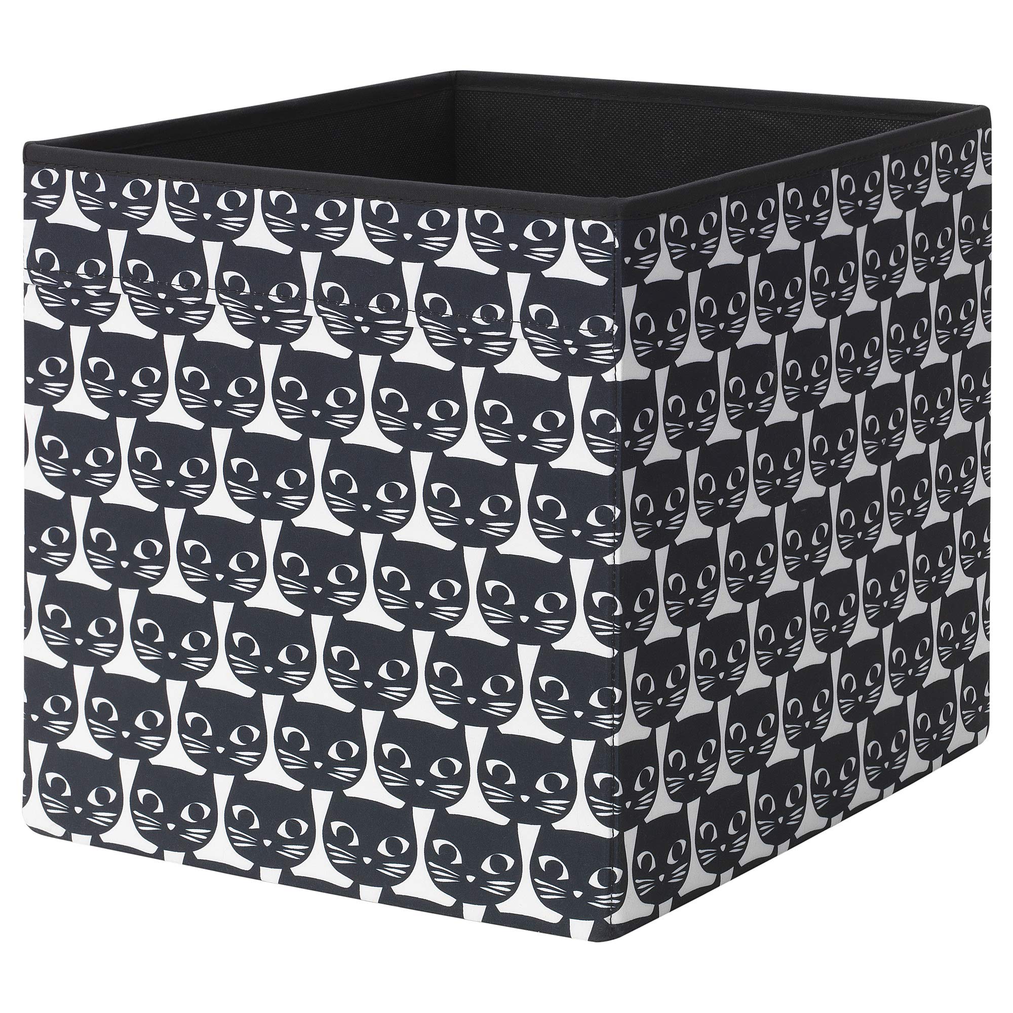 Boîte DRÖNA 33x38x33 cm motif blanc et noir pour étagère