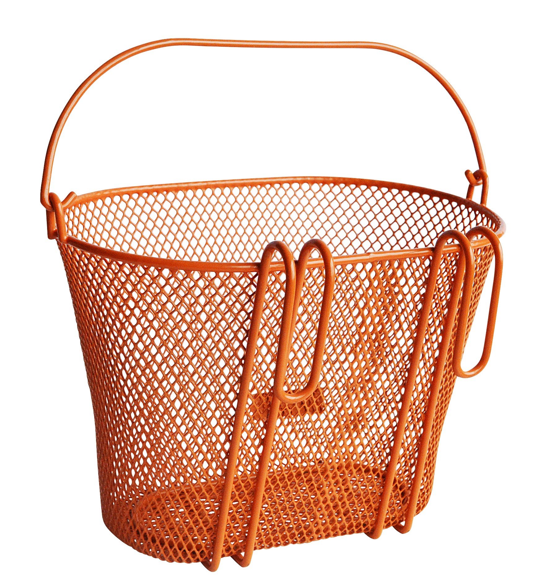 BIRIA Panier avec crochets orange, avant, amovible, panier de vélo pour enfants en maille métallique pour petits enfants, nouveau , orange
