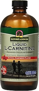 Nature's Answer Liquid L-Carnitine Raspberry flavor 1200 mg 16-Fluid Ounces Cellular Energy Dietary Supplement