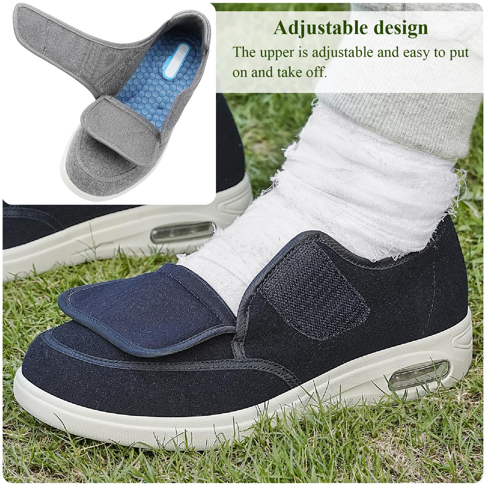 Zapatos con Regulable para Caminar Mujer Hombres, Antideslizantes