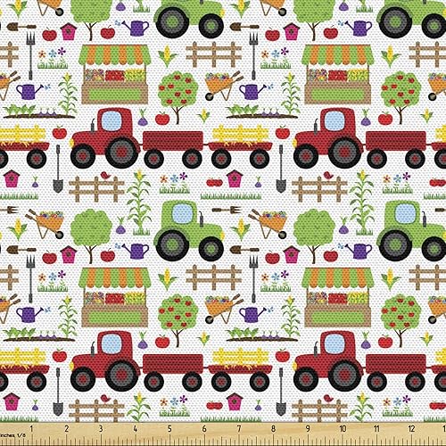 Miniatura 141 de Lunarable Tela suculenta de The Yard, flores en acuarela estilo pintura coloridas flores de primavera tema de jardinería, tela de microfibra