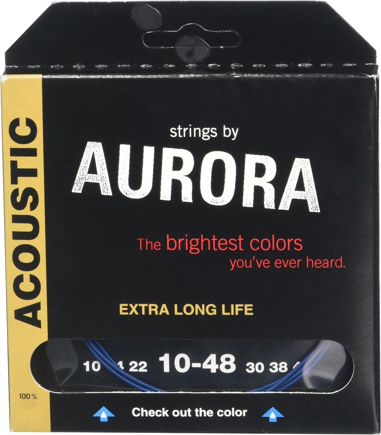 Aurora Strings AURBLA10 Premium Coated Phosphor Bronze Acoustic Guitar Strings