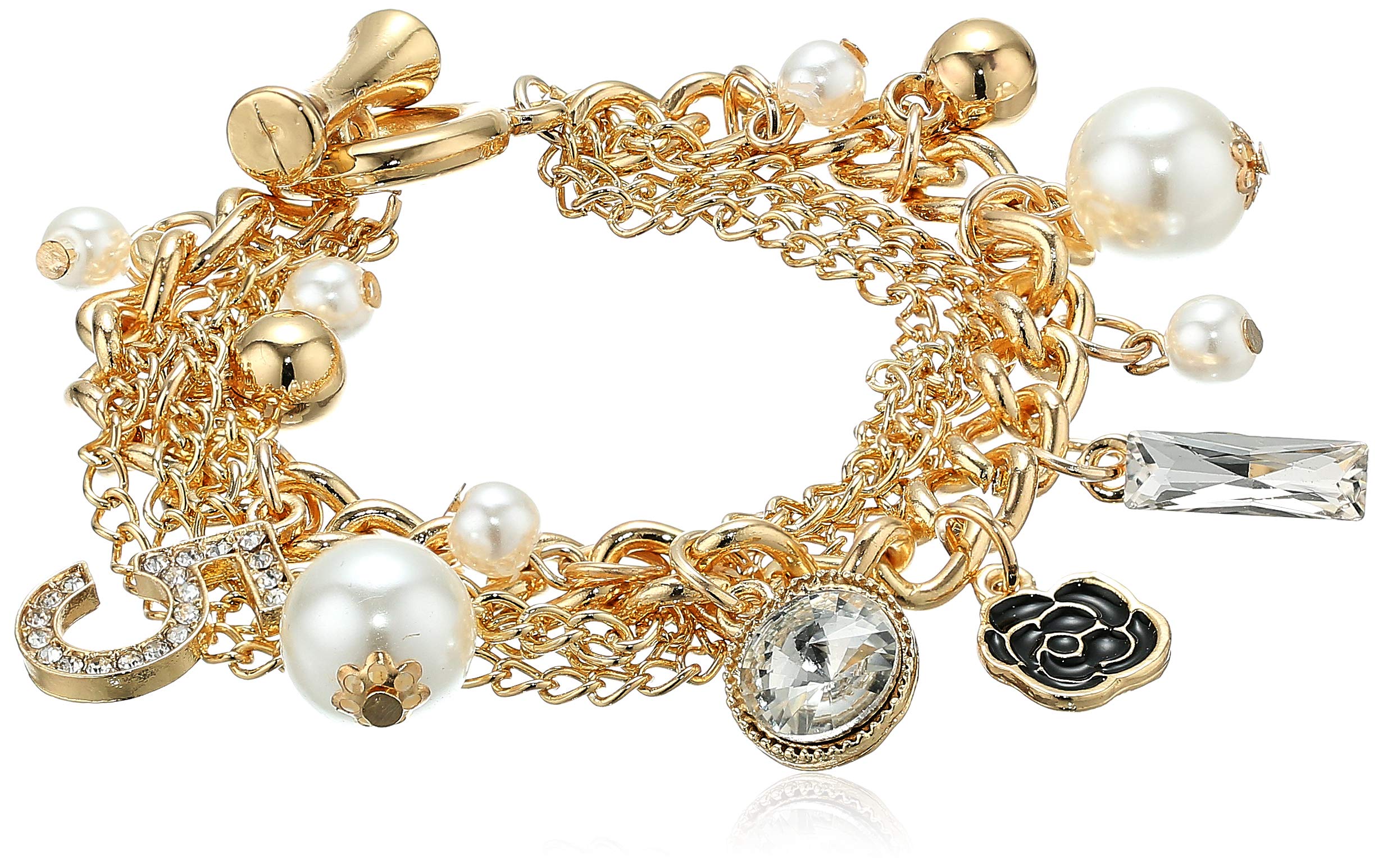 Fashion JewelryFashion Jewelry MISASHA Gold Tone Logo Charm Bracelet for Women