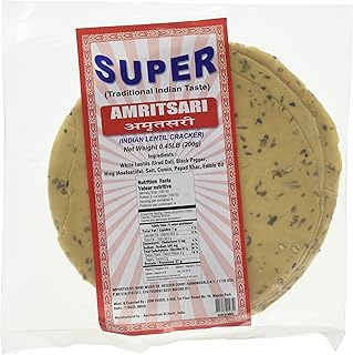 Super, Amritsari Papad (Indian Lentil Cracker), 200 Grams(gm)