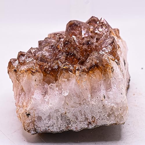 Miniatura 3 de 4.2 pulgadas, 1.5 libras, naranja, caramelo, citrino, racimo de drusas, cristal de cuarzo natural, geoda, gema mineral brillante, Brasil + un