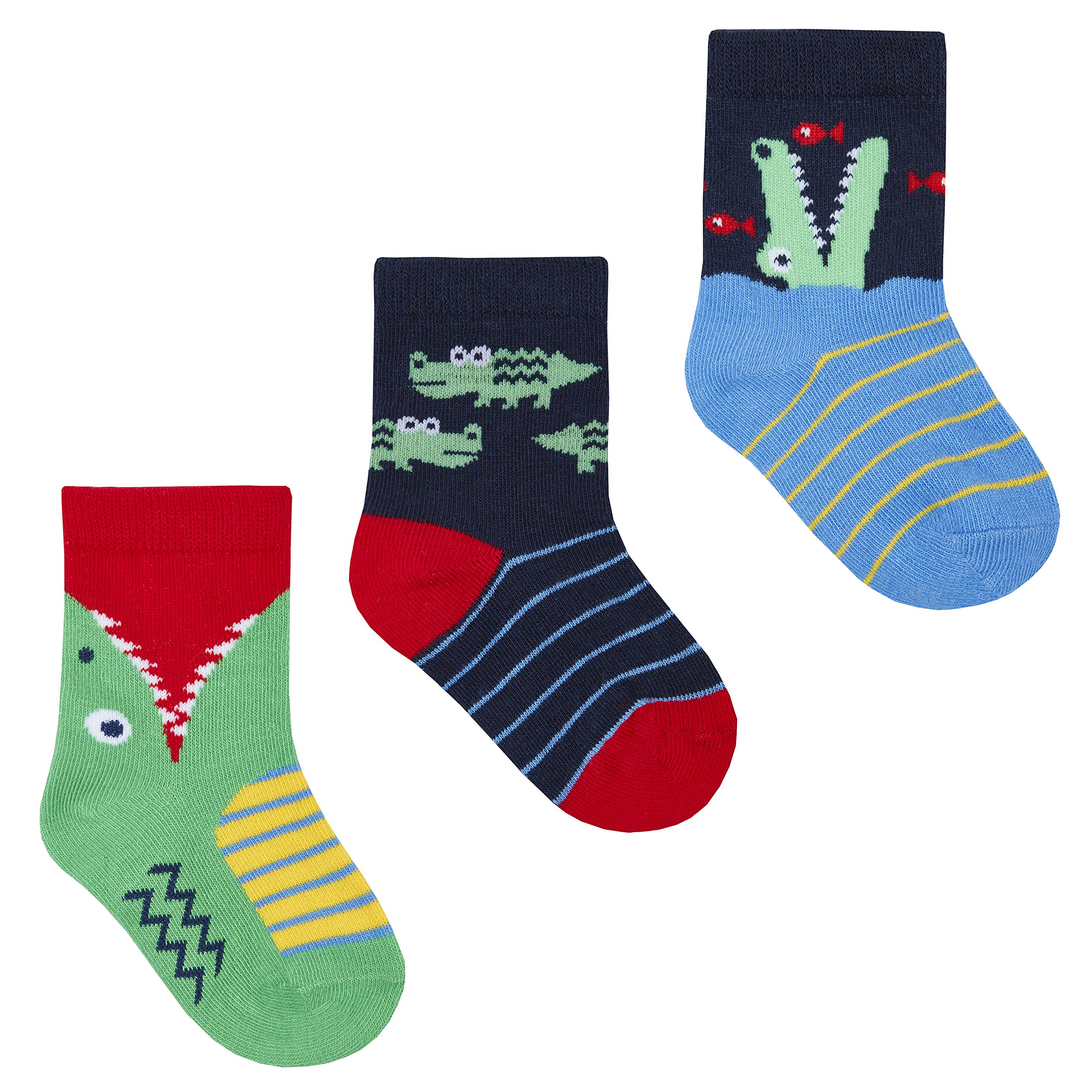 Baum Men's Crocodile Babies 3 Pack Of Novelty Dinosaur Design Socks (, Uk 3-5.5)