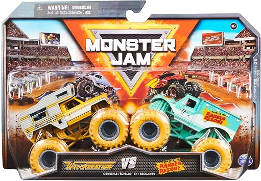 Monster Jam, Official Wreckreation Vs. Forest Rescue Die-Cast Monster Trucks, 164 Scale, Kids Toys for Boys Ages 3 and up