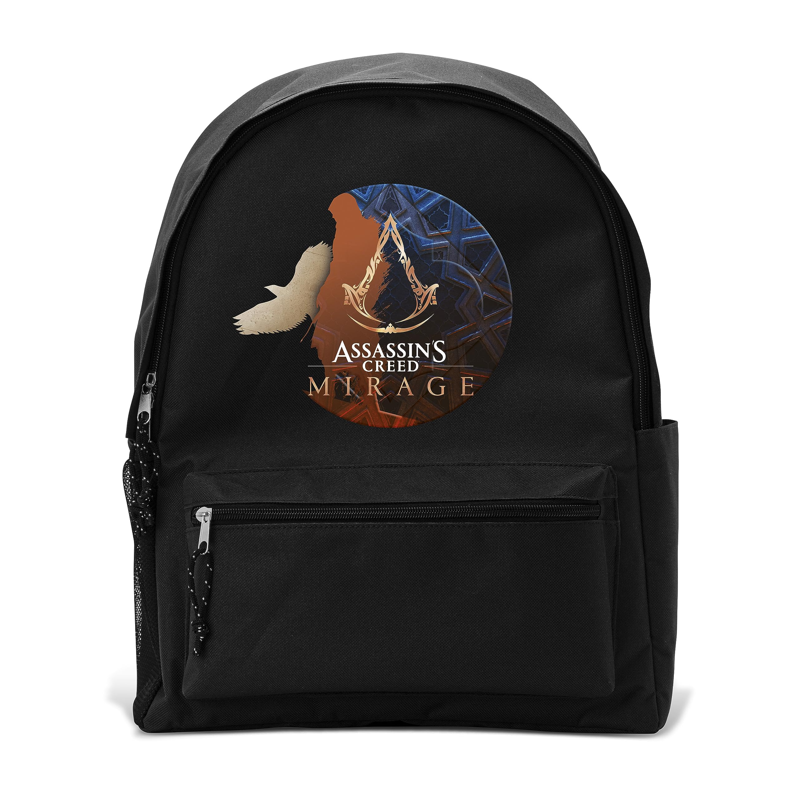 Abystyle Unisex Black - Assassin's Creed Assassin And Eagle Mirage Backpack, Size 42