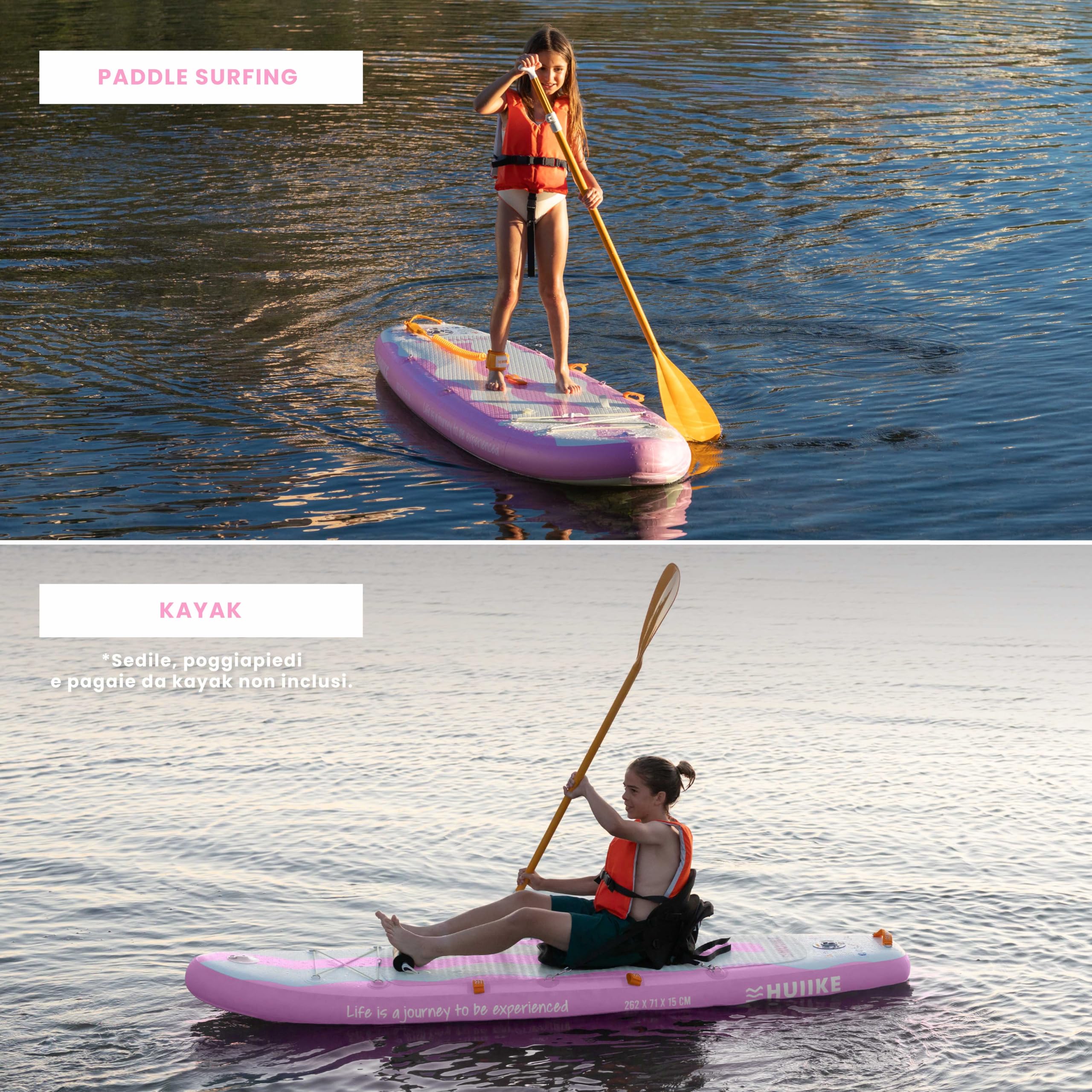 HUIIKE Tavola SUP Gonfiabile per Bambini 8'7" e Fino a 80 kg con Accessori