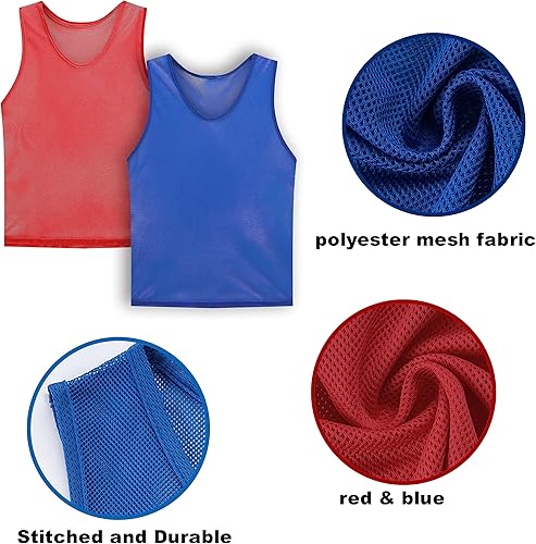 Miniatura 32 de Scrimmage - Chalecos de entrenamiento de equipo para niños, jóvenes y adultos, fútbol, baloncesto (paquete de 12)